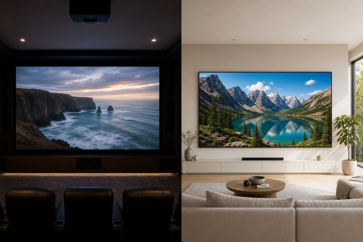 4K projector vs 4K TV UK comparison